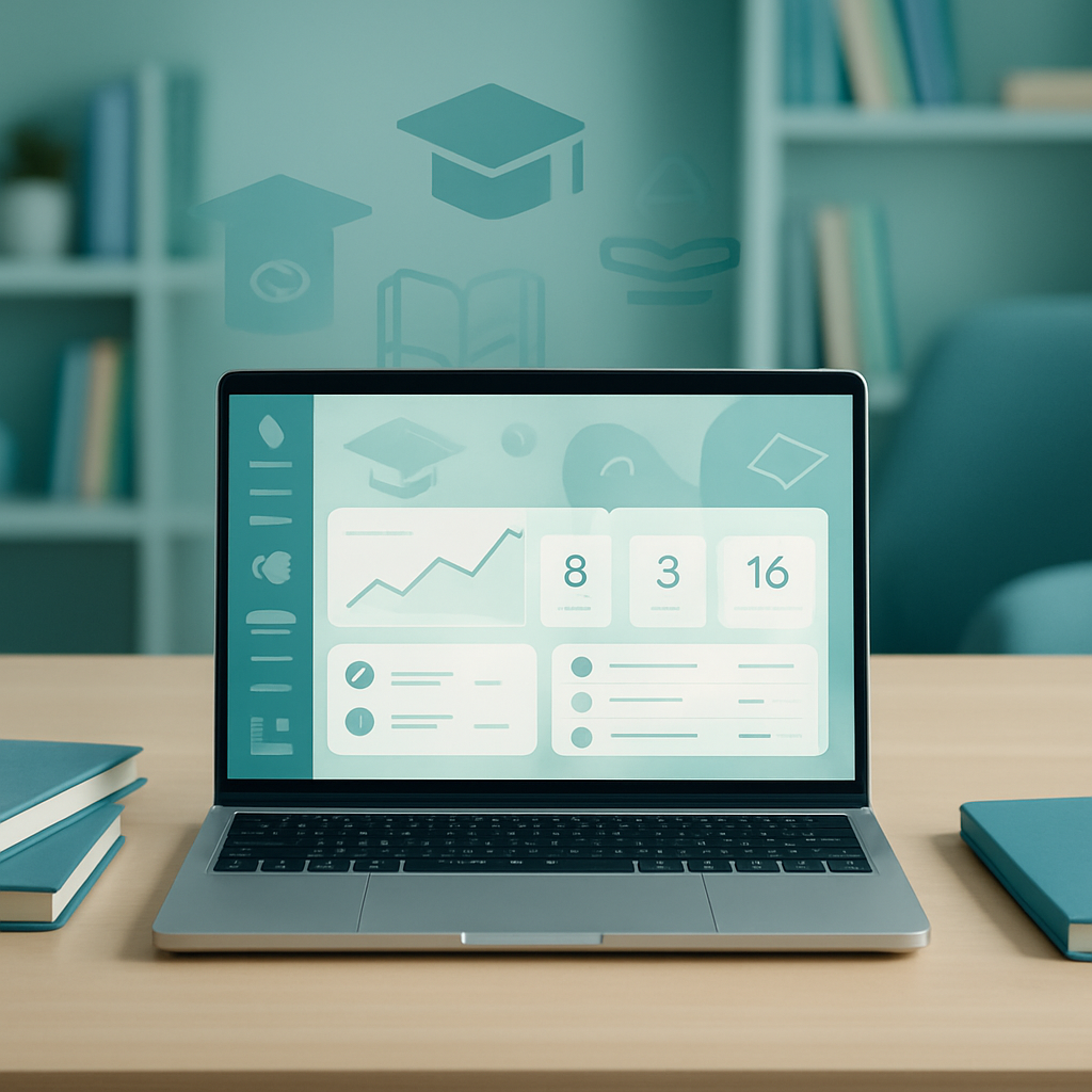 Diagram of tutoring management software features.
