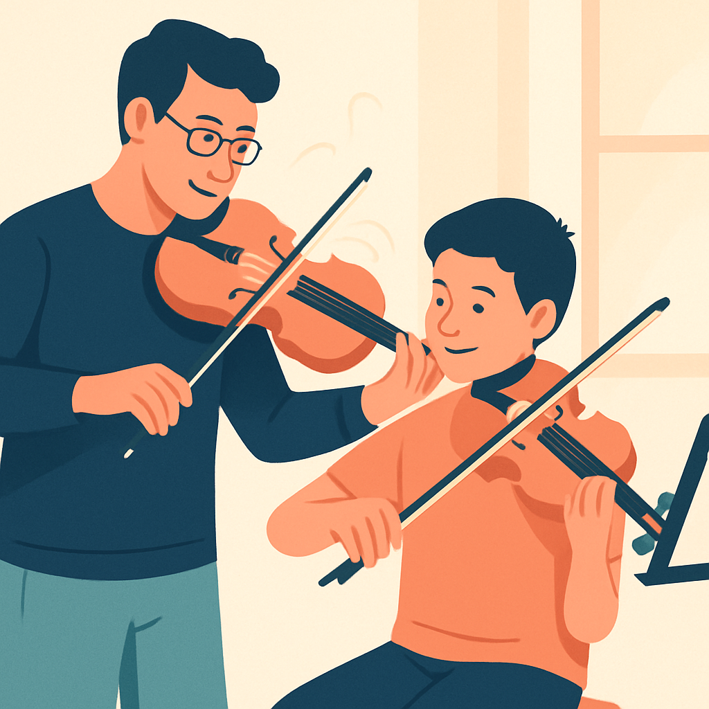 Online and in-person violin lessons for beginner students